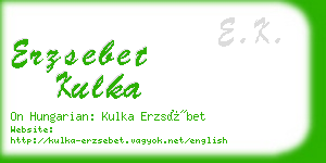 erzsebet kulka business card